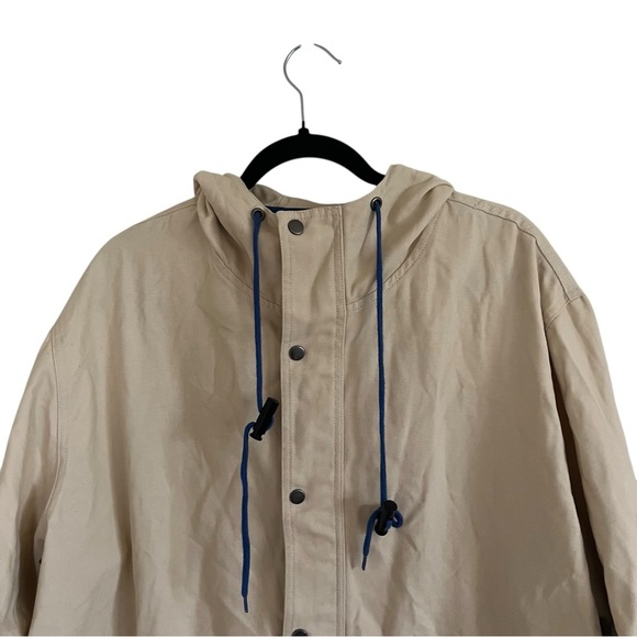 Round Two Beige Avalanche Parka Anorak Pullover Jacket Large - Picture 3 of 11